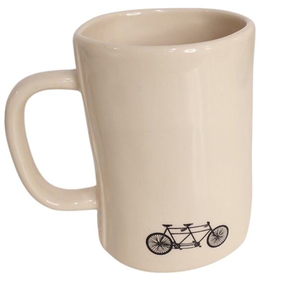 FLASH SALE 🍒 Rae Dunn BREATHE / Bicycle / Spring/ COFFEE CUP - Picture 1 of 8